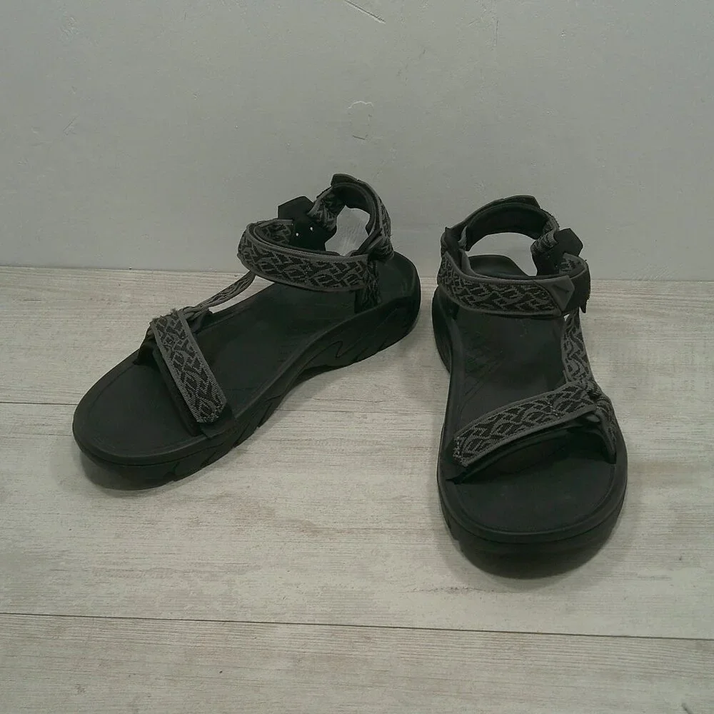 Teva Terra Fi 5 Universal Hiking Sandals Black Men’s Sport Strap Wavy Trail S 13